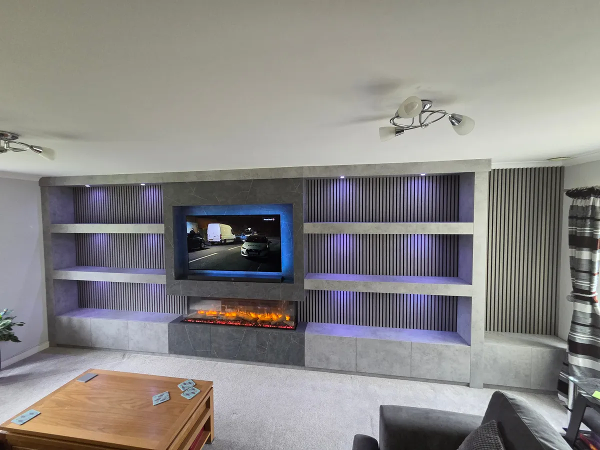 The Antonine Media Wall bespoke media wall installation photo 8 by West Lothian Feature Walls