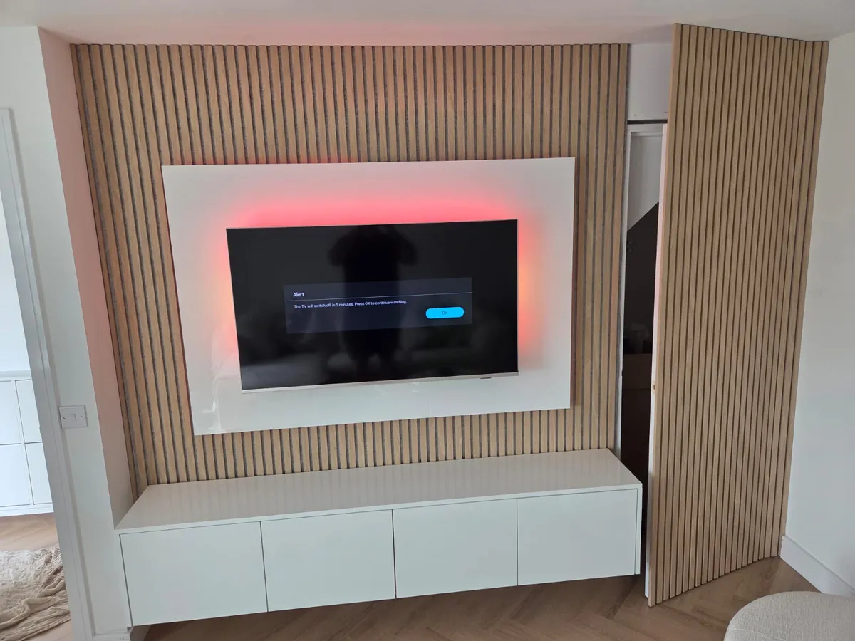 The Bruce Media Wall bespoke media wall installation photo 9 by West Lothian Feature Walls