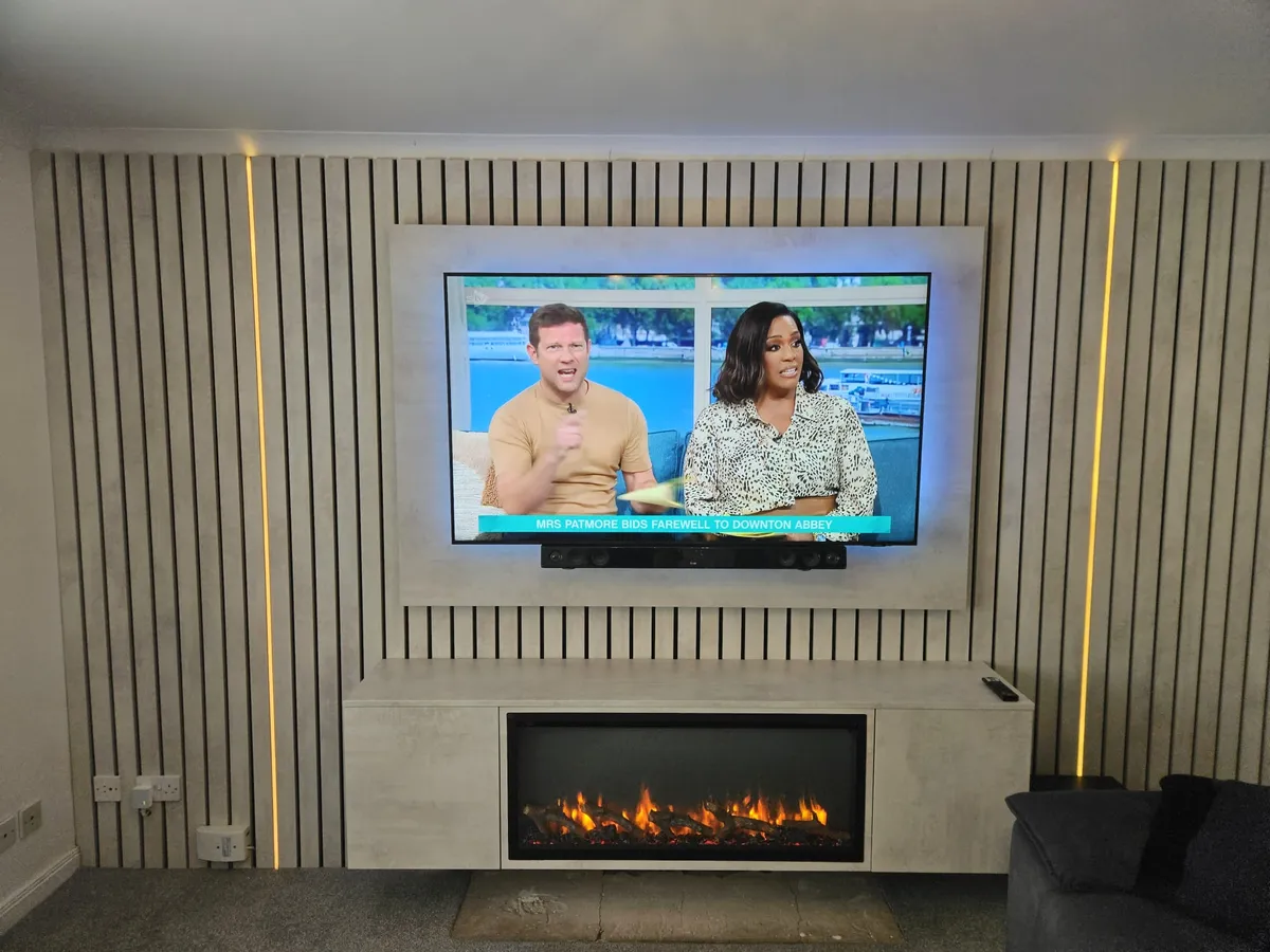 The Bruce Media Wall bespoke media wall installation photo 10 by West Lothian Feature Walls