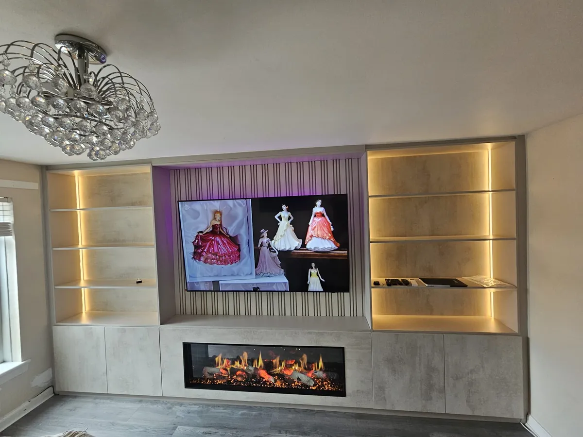 The Caledonia Media Wall bespoke media wall installation photo 7 by West Lothian Feature Walls