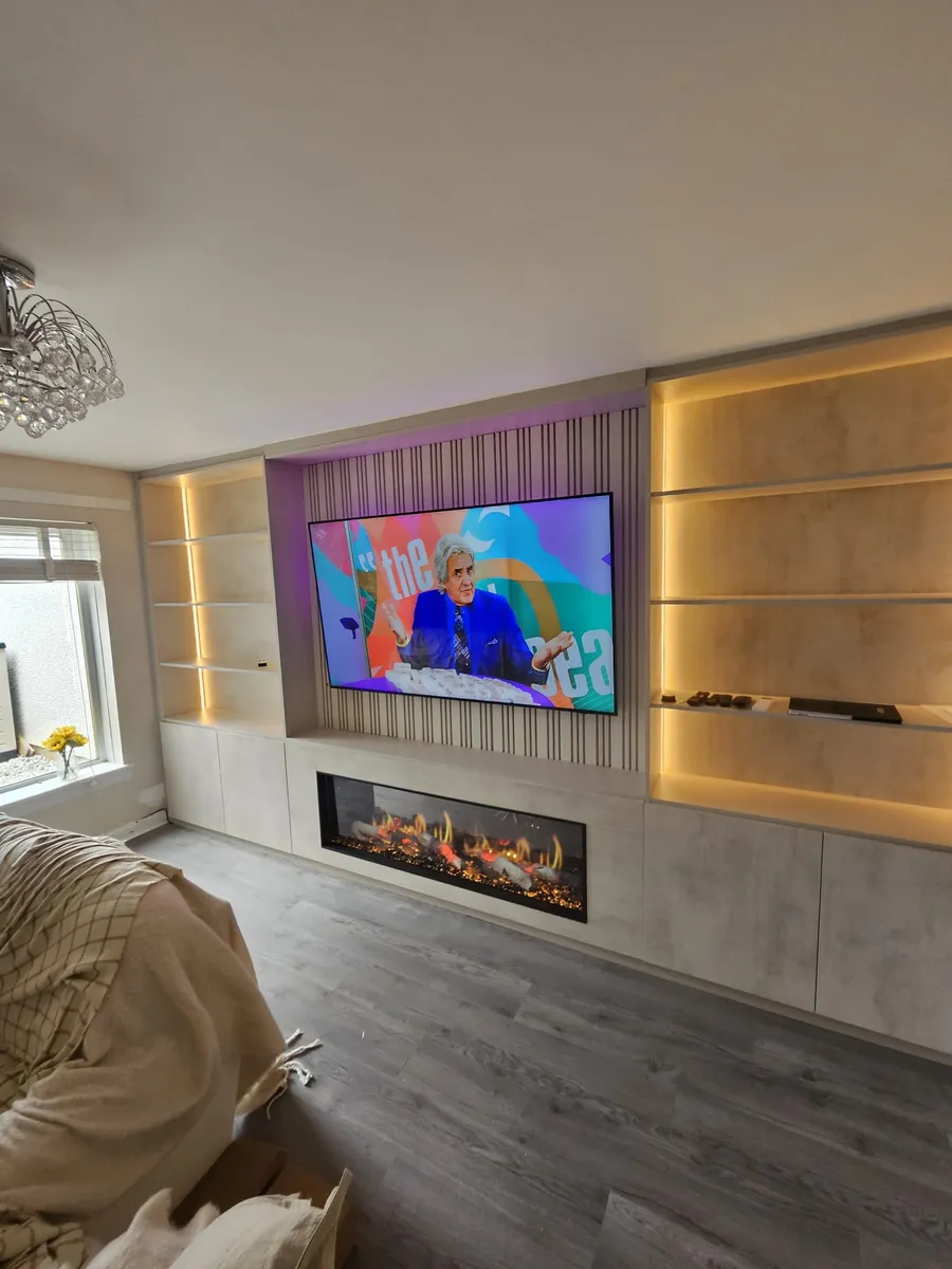 The Caledonia Media Wall bespoke media wall installation photo 8 by West Lothian Feature Walls