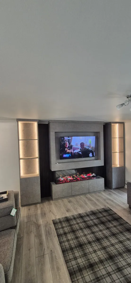 The Wallace Dulux Media Wall bespoke media wall installation photo 7 by West Lothian Feature Walls